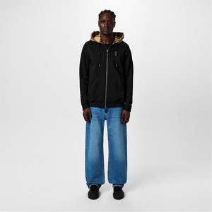 Sudadera con capucha y cremallera completa para hombre, con logo personalizado, de algodón bicolor, forro polar sólido, sudaderas con capucha y sudaderas para hombre - Product Image 5
