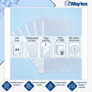 Top Supplier & Exporter Selling Superior Quality A4 Clear Embossed Punched <b>Pockets</b> 40 Microns with 11-Hole Punched Strip - Product Image 4