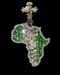 Colgante de Lujo con Figura de Cristo y Mapa de África, Moissanita Corte Baguette, Plata 925, Amuletos Religiosos, Joyería Hip Hop Iced Out - Product Image 1