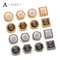 Bouton-pression décoratif APEX en métal Zamak, logo personnalisé, fabrication OEM ODM, 12 mm, pour Kandura Dishdasha