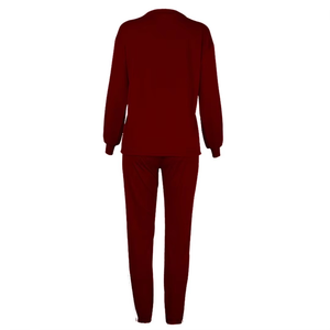 Conjunto Deportivo de Felpa para Mujer, Invierno, Cuello Alto, 100% Algodón, Personalizable, Elegante - Product Image 2