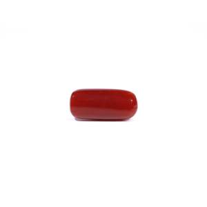 Natural Red Coral Oval Cabochon Loose Gemstone 5.91 Ct 4mm Certified Wholesale - Product Image 2