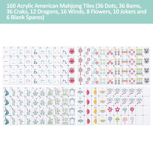 Custom 160 Tiles Acrylic American <b>Mahjong</b> <b>Set</b> with Travel Bag Professional 4-Layer Engraved <b>Mahjong</b> Game <b>Set</b> - Product Image 3