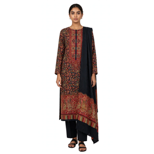 Costumes en pashmina Jacquard Jamawar pour femmes, traditionnels, 3 pièces, tissu tissé, motif personnalisé, taille sur mesure, fabrication haut de gamme OEM ODM en gros - Product Image 2