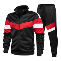 Fournisseur de vêtements de sport pour hommes, ensembles de survêtements athlétiques personnalisés avec blocs de couleur, marque privée