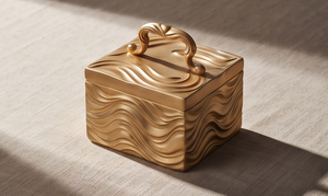 Caja de Lujo Rectangular para Frutos Secos con Diseño Creativo de Asa Enrollable y Acabado Dorado, Contenedor de Dátiles, Organizador de Alimentos, Envase Metálico - Product Image 5