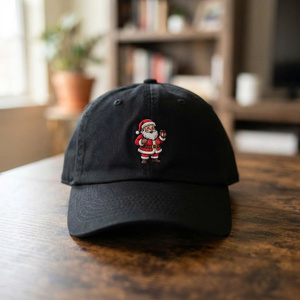 Gorra de Béisbol para el Día de Navidad, Venta al por Mayor, Logotipo Personalizado Bordado, Gorra Clásica de Algodón Tipo Dad Hat, Sin Estructura, Multicolor, Visera Curva - Product Image 1