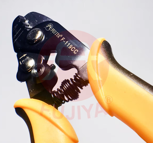 FUJIYA Industrial Grade Metric Steel Serrated OEM Electric Fiber Optic <b>Wire</b> Stripper <b>Soft</b> Grip Plastic Handle 6 Inch F-119CC - Product Image 4