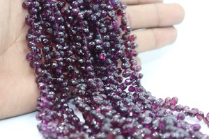 AAA Grade Rhodolite <b>Garnet</b> Drop Shape Beads 4-6MM 8 Inch Strands Natural Gemstone For Jewelry Making At Wholesale Price - Product Image 5