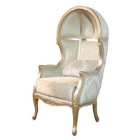 Chaise à baldaquin en bois chaise de ballon rembourrée chaise latérale Antique pour meubles de salon meubles d'hôtel meubles d'extérieur