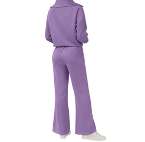 <b>Women's</b> 2 1 Spandex <b>Half</b>-<b>Zip</b> Breathable Lightweight <b>Sweatshirt</b> Tracksuit Full Length Sleeve Side Pockets Regular Fit Casual - Product Image 2