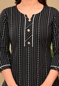 Ensemble pantalon et kurta noir pour femmes, mode ethnique, à porter au quotidien - Product Image 6
