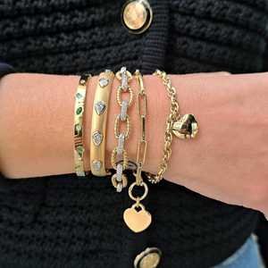 Pear Lab Grown Diamond Station Bangle Minimalist Solitaire <b>Cuff</b> Stacking <b>Bracelets</b> Bezel Set Custom 14K 18K Solid Gold Wholesale - Product Image 6