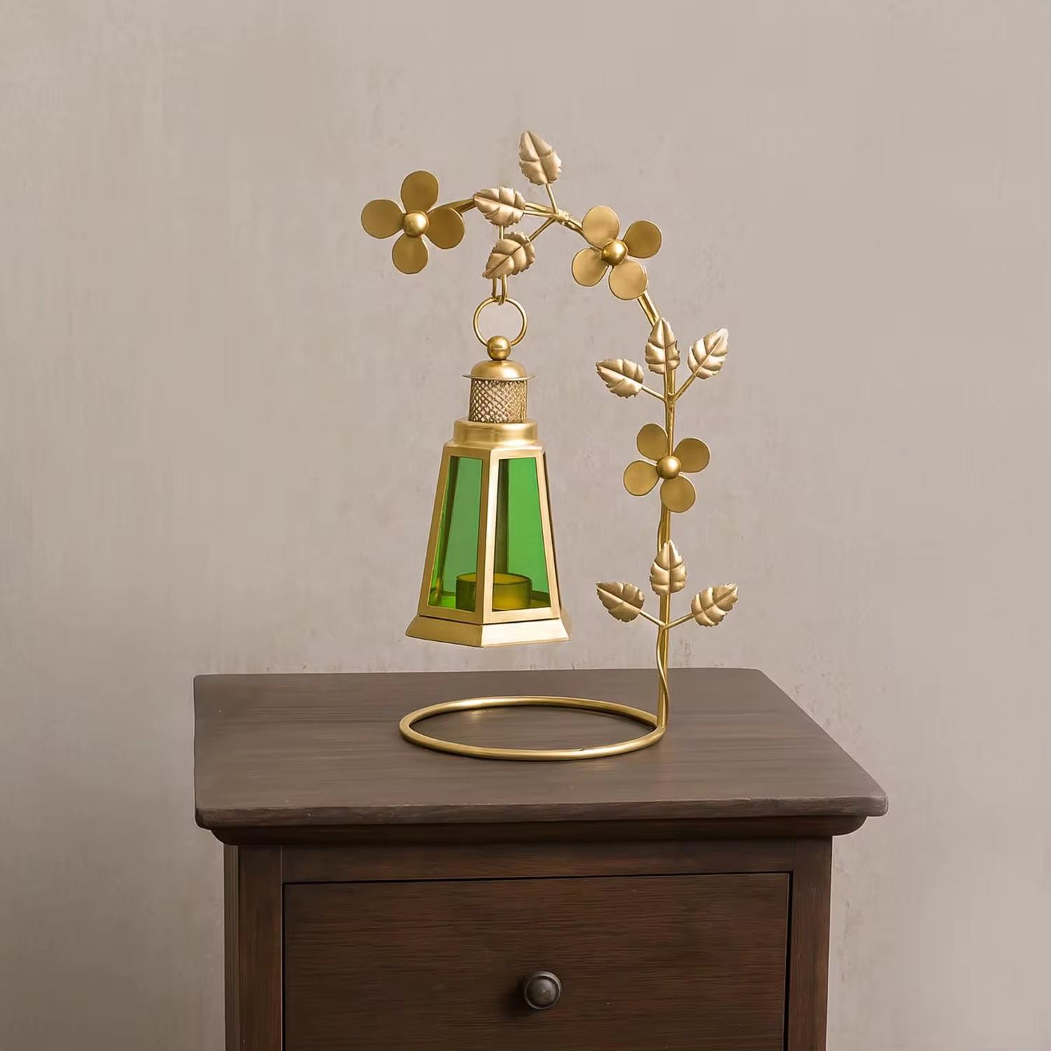 Gold Stand with Green Lantern