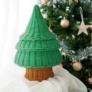 Décoration de noël décorations de fête de noël ornements en forme de pin broches décor de cheminée - Product Image 4