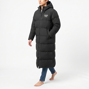 <b>Men's</b> <b>Long</b> <b>Puffer</b> <b>Coat</b> Hooded Winter Jacket Thick Warm Insulated Windproof Casual Outerwear Polyester Shell - Product Image 4