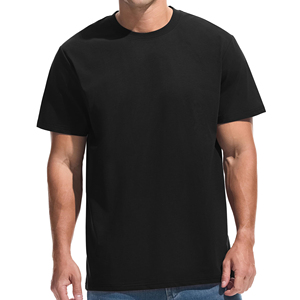 Camiseta Casual de Manga Corta para Hombre, Cuello Redondo, Corte Regular, Color Sólido, 100% Algodón Jersey, Tejido Liso Teñido - Product Image 4