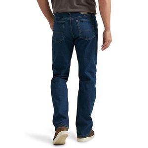 Jeans de Mezclilla Rectos para Hombre, Corte Clásico, Estilo Casual Urbano, Ajuste Delgado, Azul Lavado, Diseño Retro, Transpirables para Invierno y Verano - Product Image 3