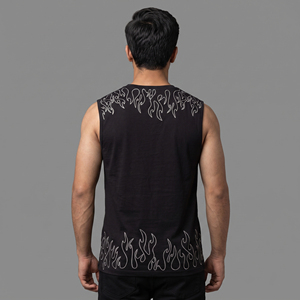 Solid Casual Washed 100% Cotton Mens Gym Body building Fitness Tank Top Quick Dry <b>Vest</b> Sport <b>Stringer</b> Sleeveless T-Shirt - Product Image 2