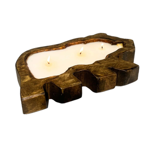 Bol à bougie en bois rustique naturel pour la maison, les mariages, les événements, les cadeaux, récipient à bougie personnalisé pour table, restaurant, café - Product Image 3