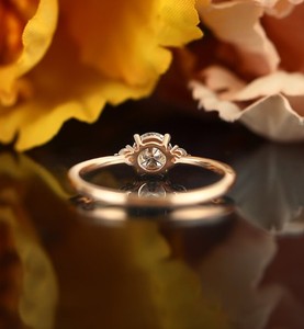 Round Cut Moissanite 925 Sterling <b>Silver</b> Luxury Engagement & Wedding Promise <b>Ring</b> Classic <b>Solitaire</b> Dainty Minimalist Party - Product Image 2