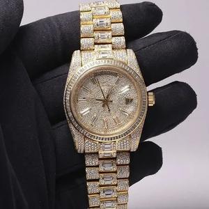 Reloj de Moda Unisex de Lujo y Calidad Estándar, Colección de 41 mm con Movimiento de Cuarzo, Claridad VVS, Diamante Moissanita, Relojes para Hombre - Product Image 2