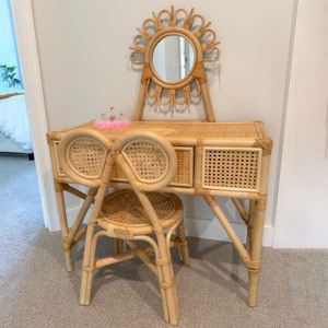 Rattan dresser <b>make</b> <b>up</b> table lovely design kids dressing tables role play <b>make</b> <b>up</b> <b>vanity</b> desk - Product Image 3