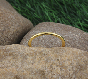 Wholesale Gold Plated <b>925</b> Sterling <b>Silver</b> Simple Band <b>Ring</b> High Polished Plain Wedding Band Minimalist Unisex Stackable <b>Ring</b> - Product Image 6