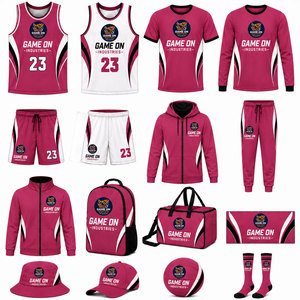 Maillot de basketball par sublimation à prix d'usine, 100 % polyester, séchage rapide, évacuation de l'humidité, kit complet - Product Image 4