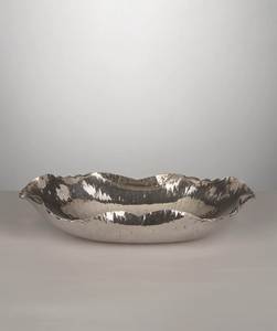 Silver Butterfly Ginkgo Leaf Oval Serving Tray Michael Aram Style Gold Branch Handles Nickel Plated Decor Bulk Wholesale - Product Image 3