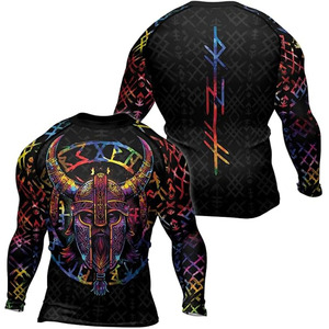 Wholesale Custom <b>Compression</b> Sports <b>Shirt</b> Rash Guard UV Protection Moisture Wicking Lightweight Fitted Slim Fit - Product Image 4