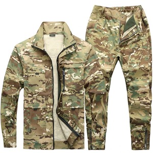 Conjunto de Ropa de Trabajo Informal para Hombre, Camuflaje Tejido, Chaqueta y Pantalones de Algodón, Ropa Táctica Transpirable para Entrenamiento al Aire Libre - Product Image 5