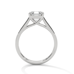 Anillo de Oro Blanco de 14K con Diseño Elegante, Oxidado, con Corte Princesa Brillante, Anillo de Compromiso Solitario, Certificado GRA, Joyería para Mujer - Product Image 3