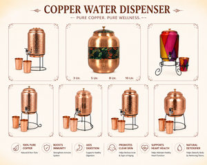 Dispensador de Agua de Cobre de la Mejor Calidad con Acabado Liso y Grifo Resistente, Apto para Uso Diario en el Hogar y Hoteles, Disponible para Venta al Por Mayor - Product Image 5