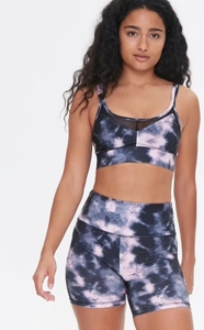 Conjunto Deportivo Tie Dye para Mujer, Top Corto y Pantalones Cortos por Encima de la Rodilla, Transpirable, para Gimnasio, Yoga - Product Image 5
