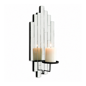 Applique Murale Moderne Miroir Décorative avec Porte-Bougie, Luminaire Mural de Luxe pour la Décoration Intérieure - Product Image 1