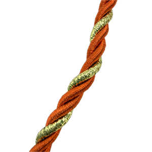 Cordon torsadé rouge doré MECCANIXITY, fil métallique brillant 3 brins, garniture artisanale ronde - Product Image 4