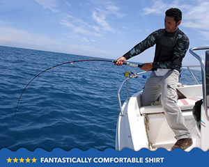 Camisa de Pesca Transpirable de Poliéster y Spandex con Protección Solar UPF 50, Color Negro, Nueva Llegada - Product Image 5