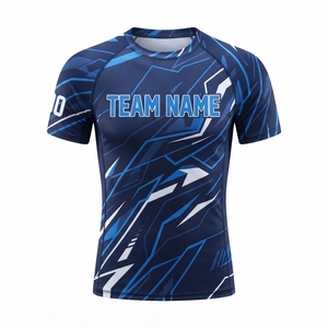 Camiseta de Compresión de Manga Corta Negra para Hombre con Estampado Abstracto Gris, Camiseta de Poliéster de Secado Rápido - Product Image 4