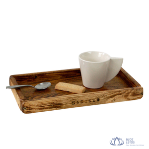 Bandeja de Servir de Madera Moderna y Ecológica de Alta Calidad, Organizador Creativo para Mesa de Centro, Exquisito Portaobjetos para Hotel, Loto Azul - Product Image 1