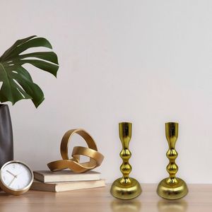 Golden Aluminium Candlestick Holder Handmade Customized Metal <b>Candle</b> Holder For Home & Event Decoration Christmas <b>Candle</b> Holders - Product Image 6