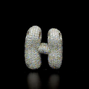 Petit pendentif bulle au design tendance en or 10 carats avec pendentif en diamant de laboratoire du fabricant indien de bijoux en diamant haut de gamme - Product Image 3