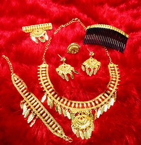 France Mayotte 24K Gold Dubai Vintage Classic Alloy Necklace Earrings <b>Bracelet</b> Ring Women's Jewelry <b>Set</b> Gift - Product Image 3