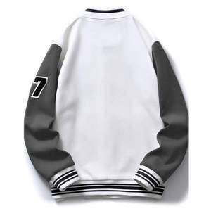 Blouson universitaire brodé grande taille pour homme, col mandarin, en polyester/coton, avec boutons en corne, idéal pour l'hiver – Nouvelle collection très demandée - Product Image 2