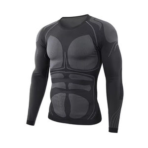 Conjunto de Compresión de Manga Larga con Frente Sólido para Hombre, Novedad 2026, Alta Calidad, Elástico Activo, Traje de Compresión de Dos Piezas, MOQ Bajo - Product Image 2