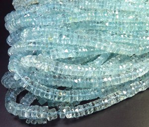 Cuentas de Topacio Azul Natural de Primera Calidad, 6mm, Facetadas, Transparentes, Hilo de 16 Pulgadas, Forma Heishi, Separadores de Neumáticos, Marca Gems Valley, DIY - Product Image 4