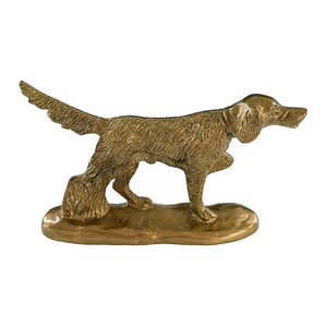 Handcrafted Brass Hunting <b>Dog</b> Sculpture Detailed Retriever <b>Dog</b> Statue Antique Gold Finish Metal <b>Dog</b> <b>Figurine</b> Dynamic Canine - Product Image 3