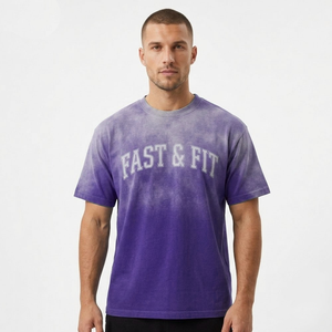 Venta Directa de Fábrica, Camiseta de Alta Calidad con Lavado Ácido Personalizada para Hombre, Ropa Deportiva y Casual, Camiseta Cómoda para Hombre - Product Image 1