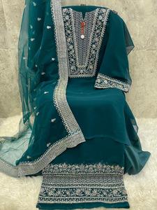 Collection Hiver Indien Élégant Shalwar Kameez Modèle Numéro Robe Renard Georgette Filet Lourd Dupatta Santoon Bas Intérieur Taille 54 - Product Image 2