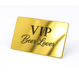 Cartes de visite personnalisées en zinc plaqué argent, sérigraphiées, polies et effet miroir, en gros - Product Image 2